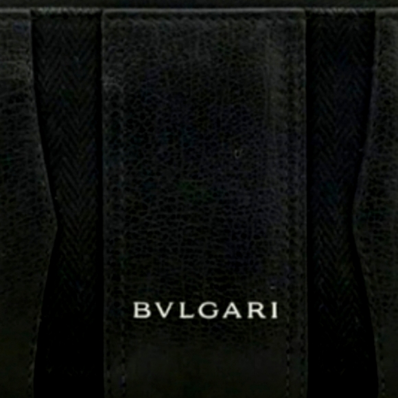 BVLGARI LEATHER CANVAS ZIPPY ZIP AROUND LONG WALLET/P0504. - Picture 12 of 13